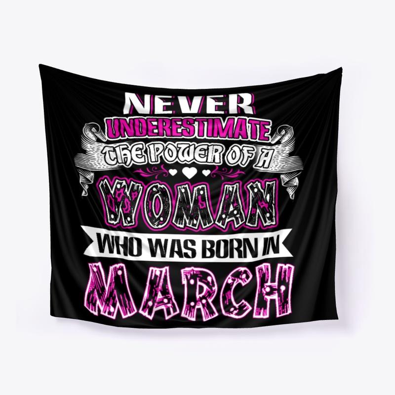 Woman Born in March Tapestries